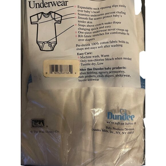 Looney Tunes & Disney Baby Onesies Newborn & Medium One-Piece Underwear USA 90s - Picture 15 of 15